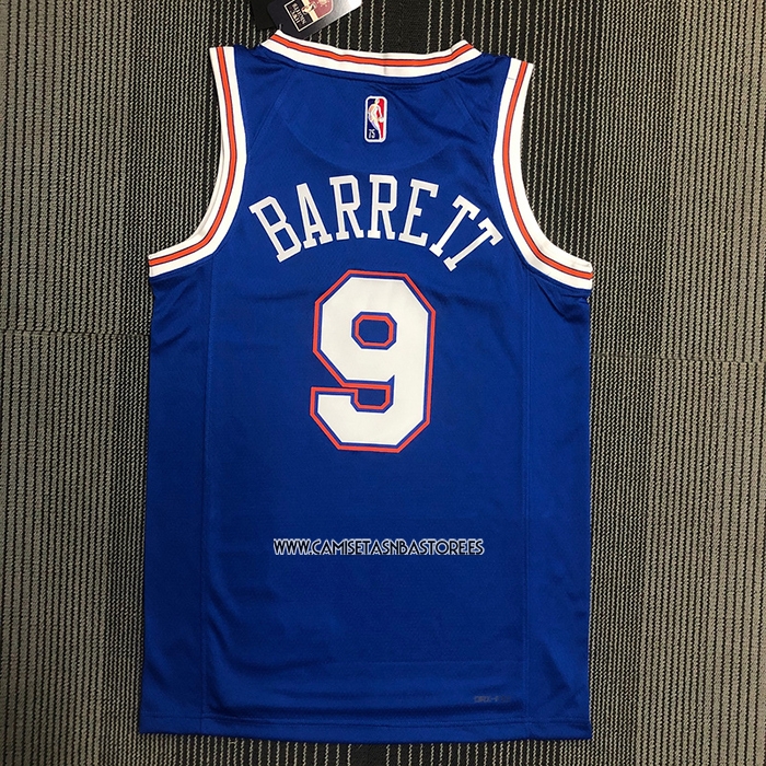 RJ Barrett NO 9 Camiseta New York Knicks Statement 2020-21 Azul